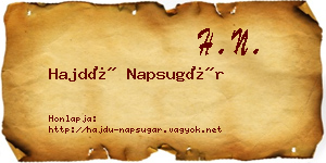 Hajdú Napsugár névjegykártya