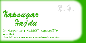 napsugar hajdu business card
